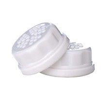 Lifefactory Flat Caps for 4-Ounce and 9-Ounce 2 Count Pack of 1 , White