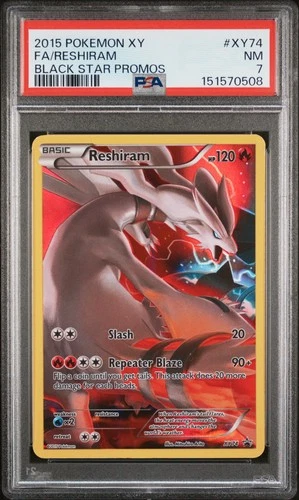 2015 Pokemon Xy Black Star Promos #XY74 Fa/Reshiram Black Star Promos PSA 7