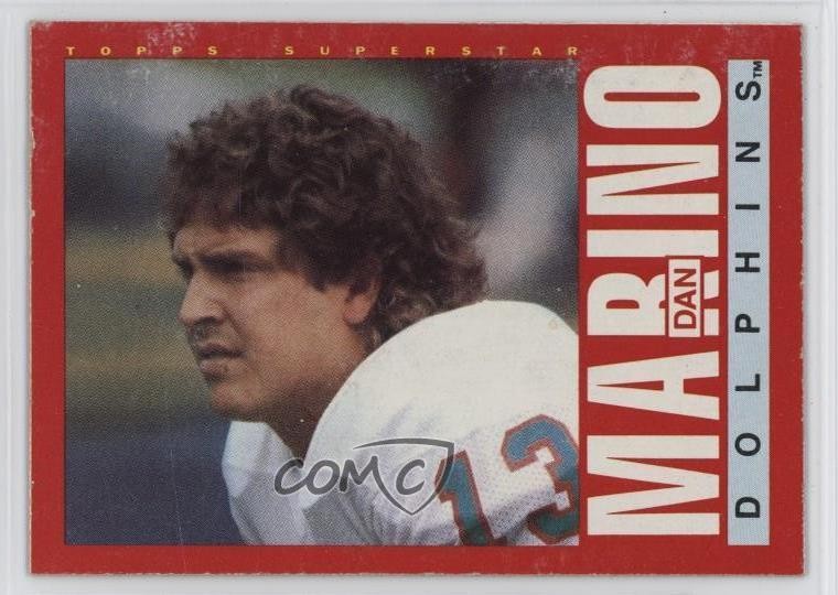 1985 Topps Wax Box Bottom Superstars Dan Marino #K HOF 10fs