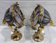 Ship Vintage Brass & Aluminum Antique Mini Spot Light - Search Lamp Set of 2
