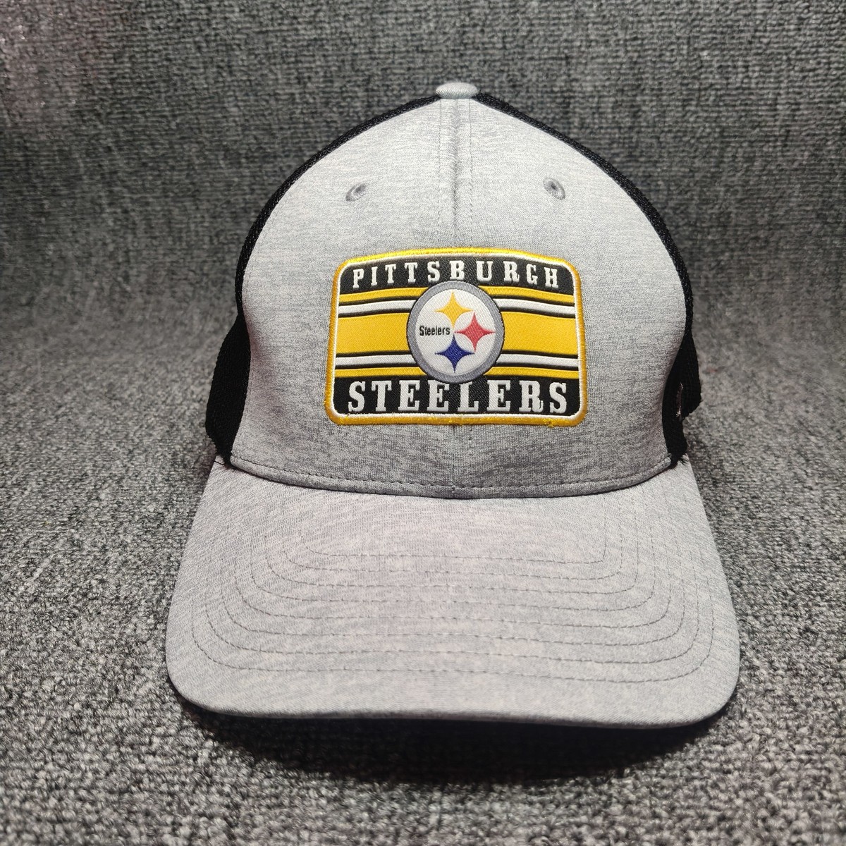 '47 Brand Pittsburgh Steelers NFL Trucker Hat Gray Black Mesh Cap