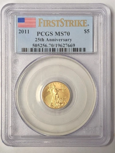 2011 $5 Gold American Eagle 1/10 oz PCGS MS70 First Strike - A794
