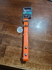 PetWear  All Weather  Waterproof  Medium Dog Collar Orange 