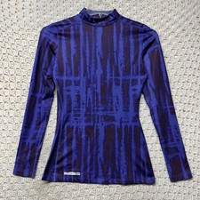 Under Armour Coldgear Mock Neck Pullover Womens Sz SM Purple Thermal Fitted