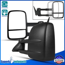 Fits 88-98 Ck Chevy 1500 2500 3500 Manual Towing Tow Hauling Side Mirrors Fits 88-98 Ck Chevy 1500 2500 3500 Manual Towing Tow Hauling Side Mirrors