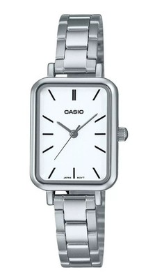 Casio Analog Stainless Steel White Dial Quartz LTP-V009D-7E WR Ladies Watch