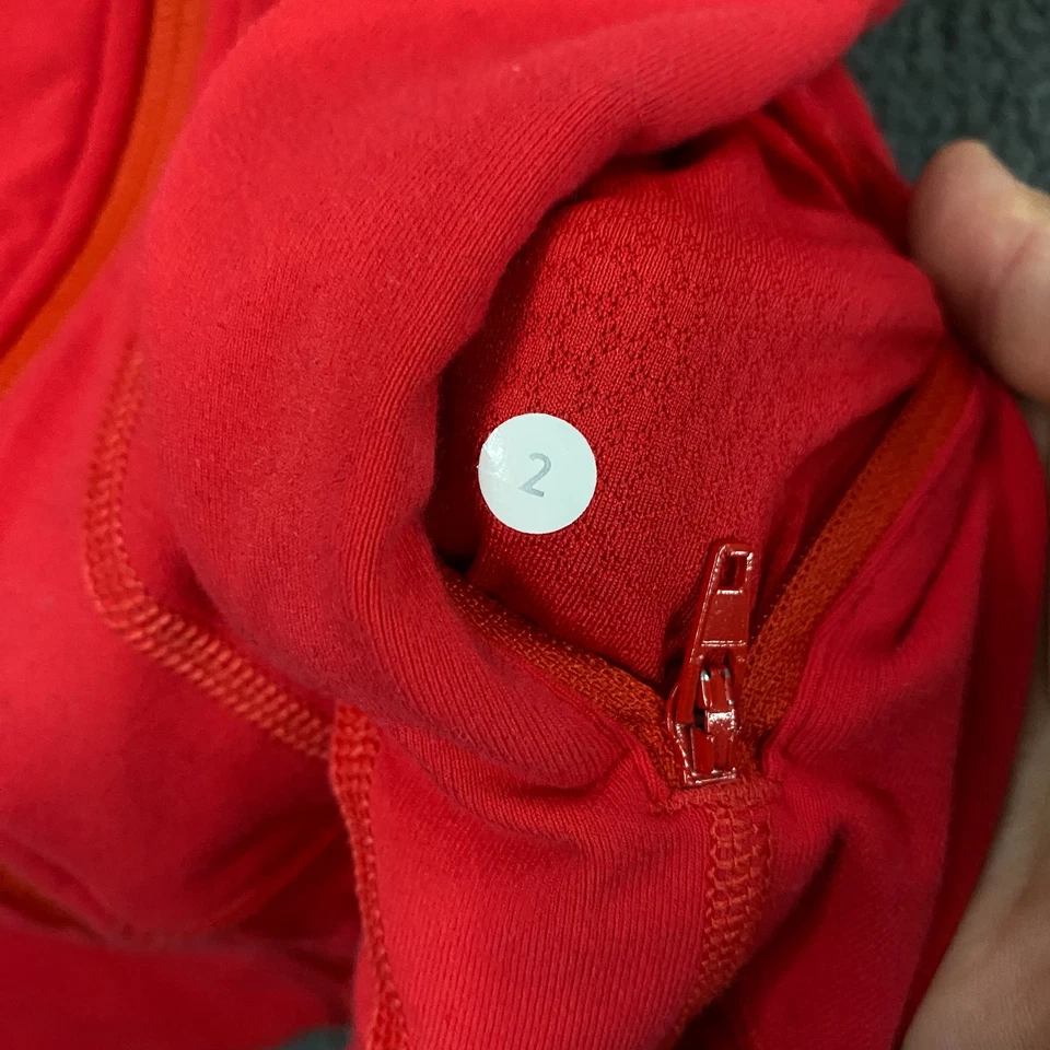 Куртка женская Lululemon Define размер 2 Luon эластичная на молнии бег спортзал тренировки красная - Изображение 4 из 4