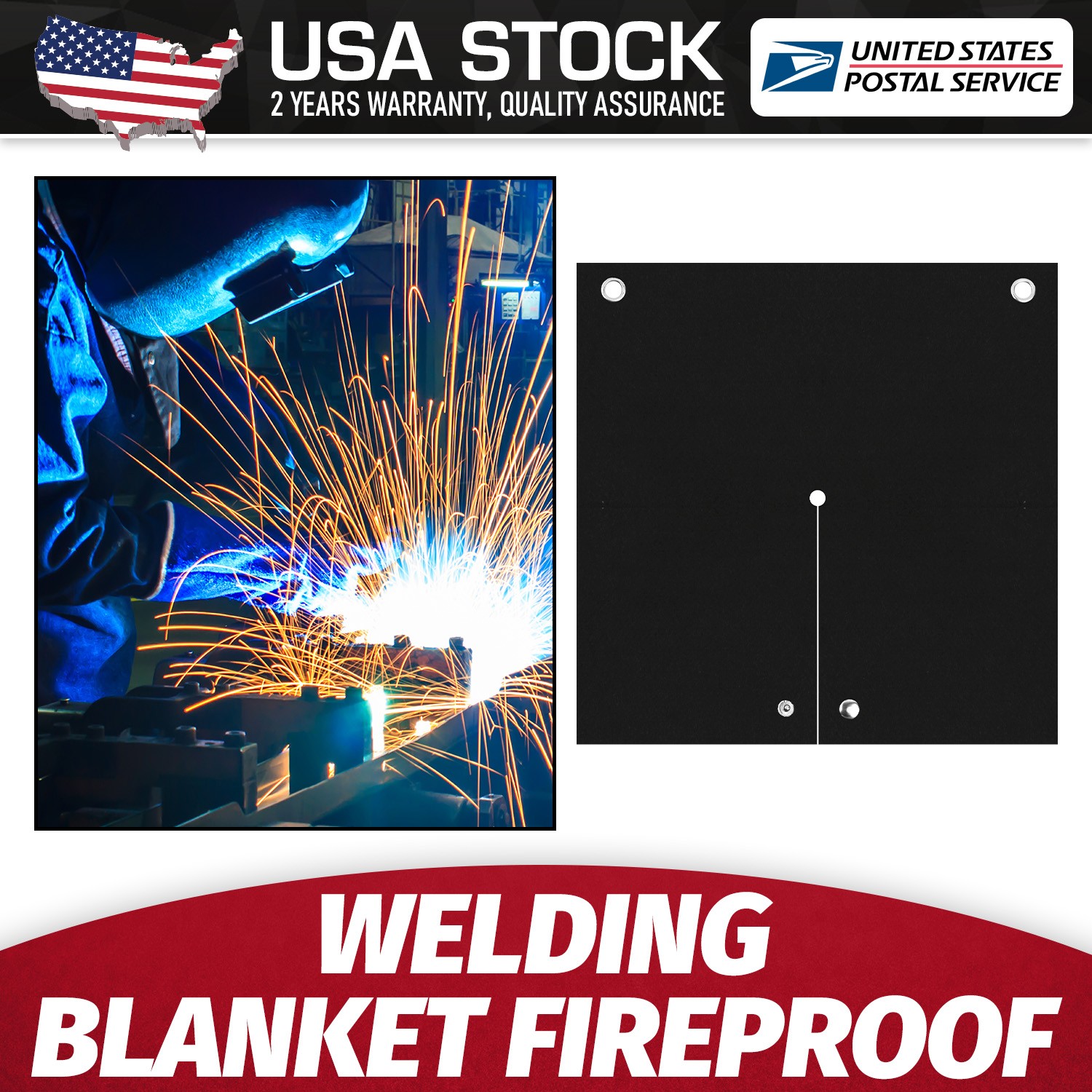 High Temp Carbon Felt Welding Blanket to 1800°F Fireproof Thermal Resistant Pad
