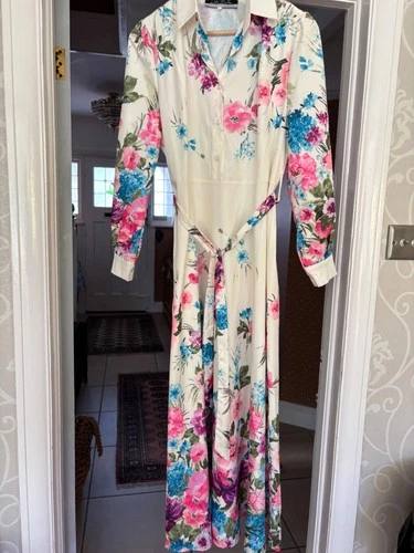 LADIES MAXI FLORAL DRESS BY DALIA MACPHEE UK SIZE LARGE