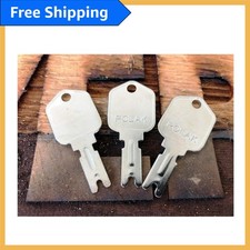 3 Durable Alloy Steel Forklift Ignition Keys - For Hyster, Clark, Yale Models