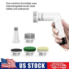 /Multi Function Mini Electric Cleaning Brush with Replacement Heads for Home Use