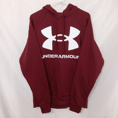 Under Armour Men's Rival Fleece Big Logo Hoodie Size M Loose Fit New