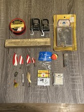 Vintage - Fishing Lot with Lures, Line, Hooks, Swivels, and Scales - Japan