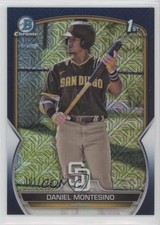 2023 Bowman Chrome Prospects Mega Box Navy Mojo Refractor Daniel Montesino 9b3