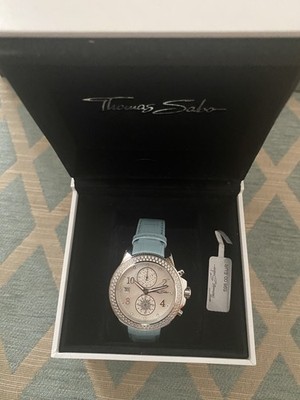 Thomas Sabo Armbanduhr Damen Chronograph Türkis Uhr TS NP 598 