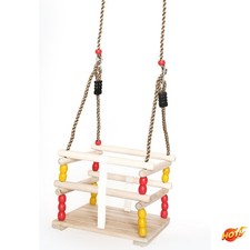 Wooden Baby Swing with Hanging Ropes, for Babies and Toddlers