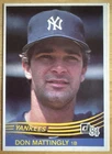 Don Mattingly 1984 Donruss Rookie Card #248 (8176) Ex
