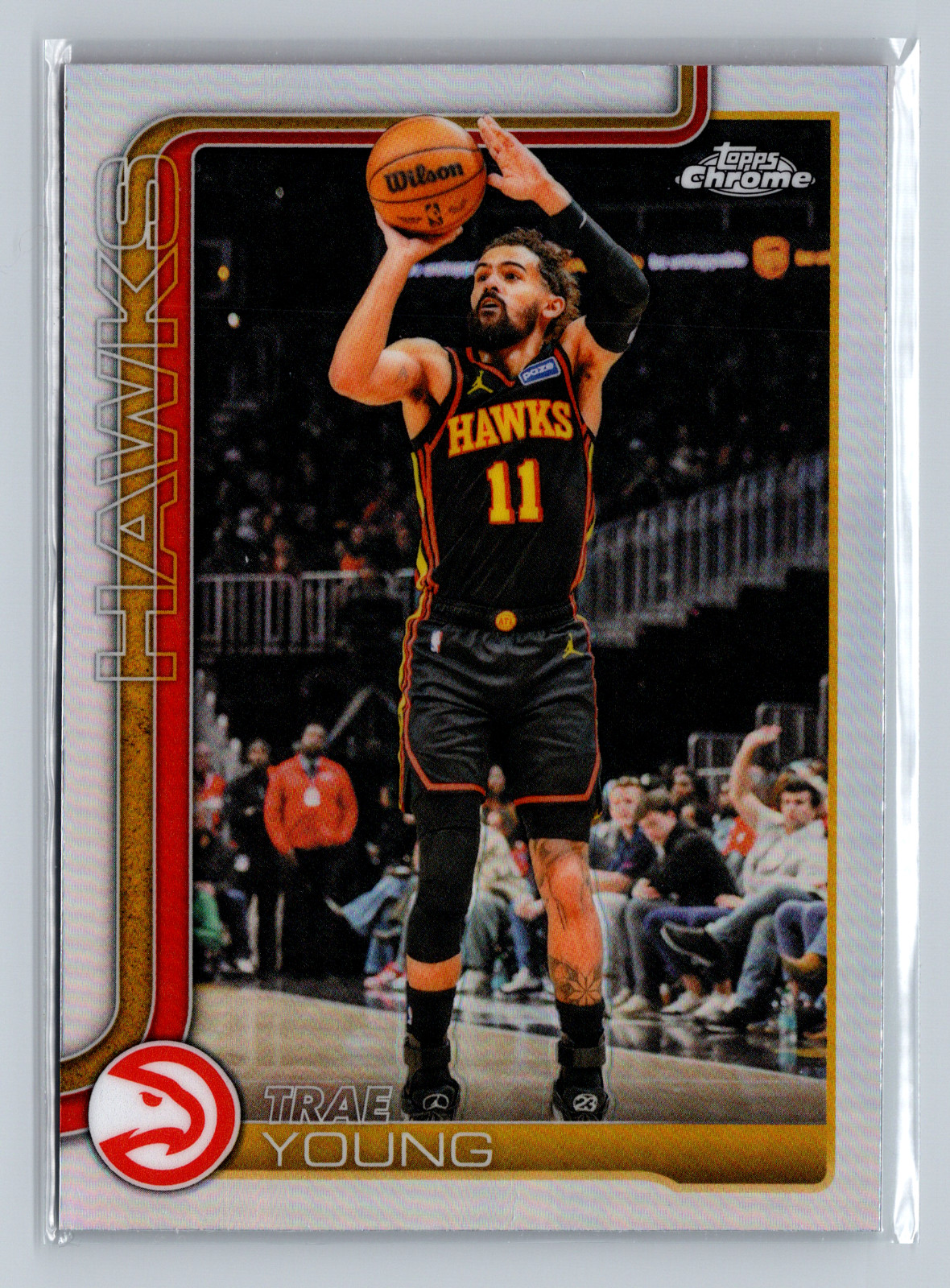 2025-26 Topps Chrome Update Trae Young #36 Refractor Error Atlanta Hawks
