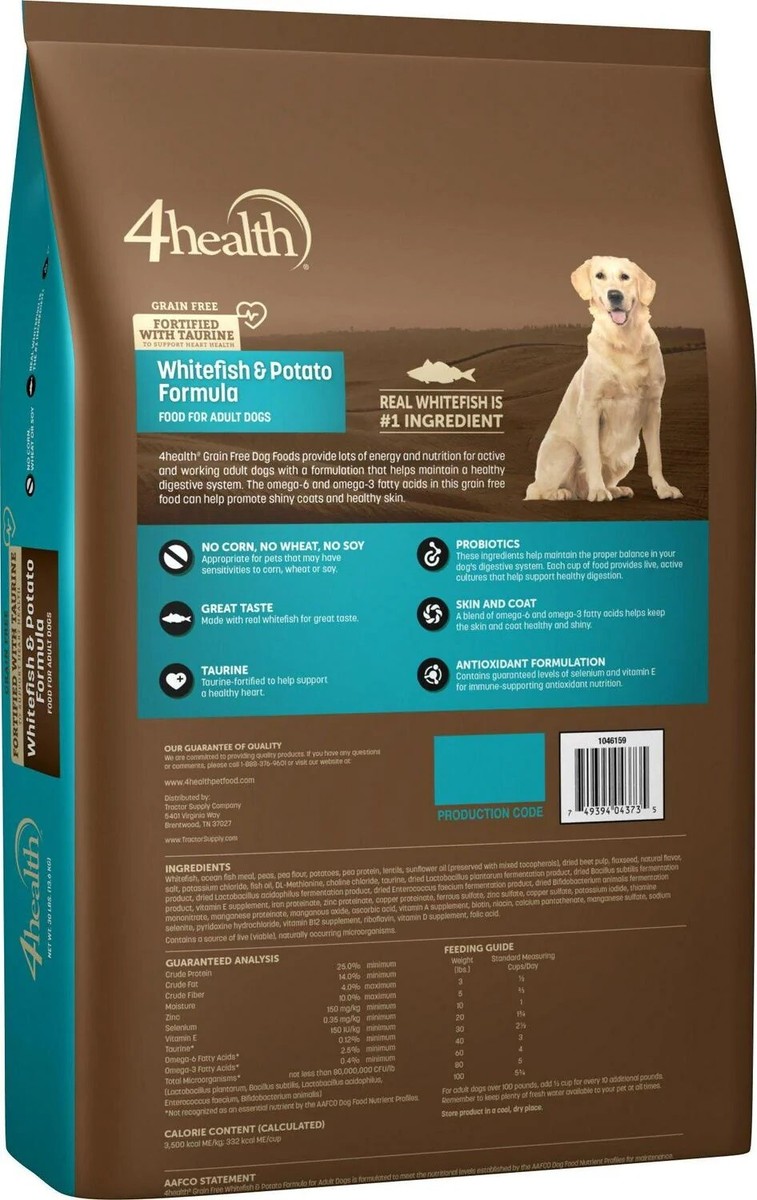 Potato 4health Dog Food At Tractor Supply 4health 2414 Grain Free