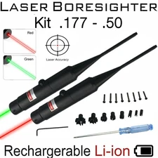 Laser Bore Sight Collimator Red/Green .177 to .50 Caliber Sighter Handgun Rifle