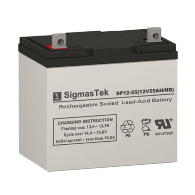 SigmasTek SP12-55 NB Battery (12V 55AH Terminal NB)