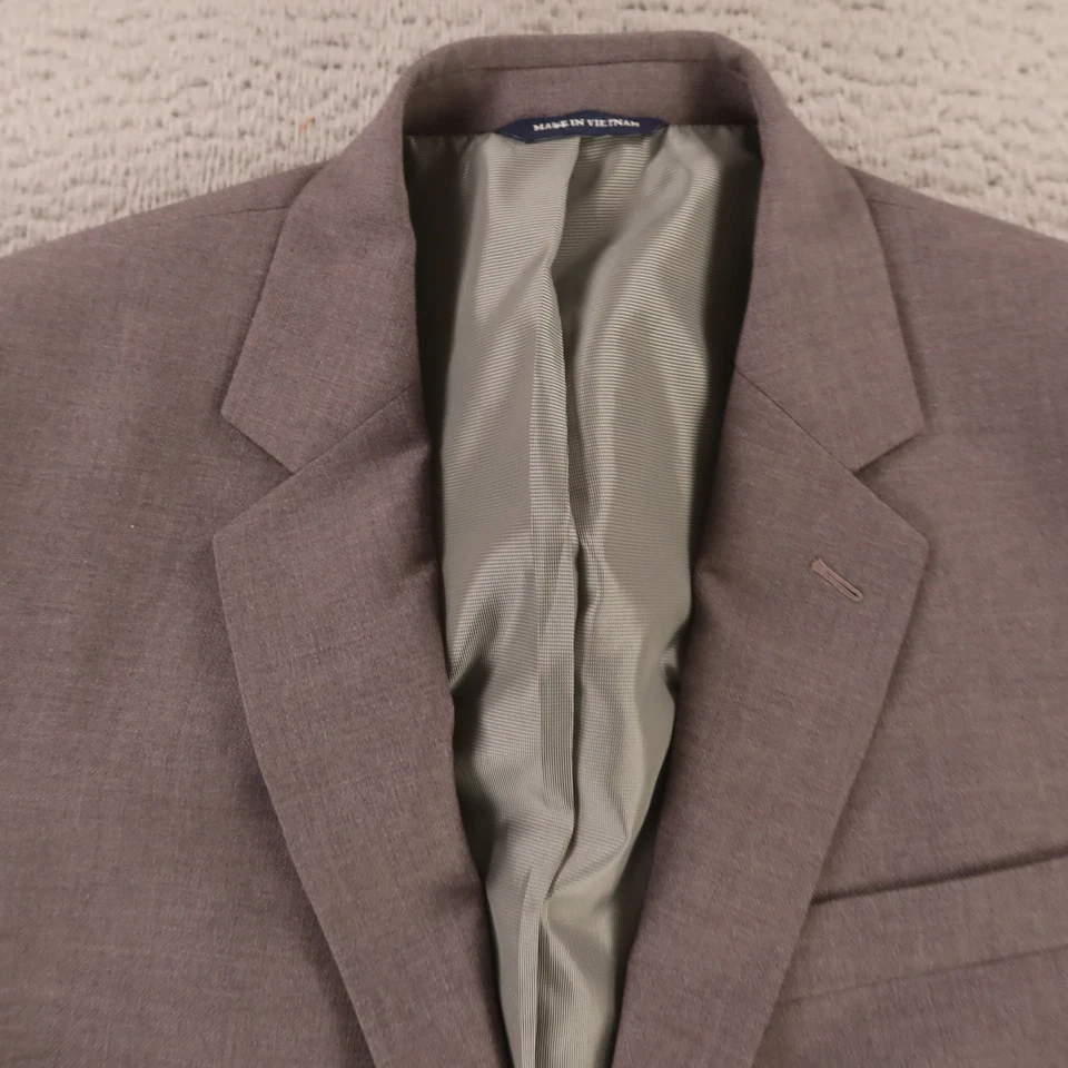 Jaqueta Hopsack M cinza mistura de poliéster blazer casaco esportivo verão respirável 42R - Imagem 2 de 4