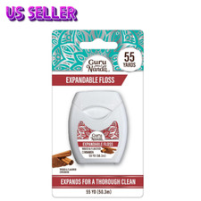 Expandable Waxed Dental Floss - Cinnamon Flavor, 55 Yards for Gentle, Deep Clean