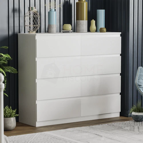 SALE Modern Chest of Drawers 8 Drawer Cabinet Bedroom Furniture Unit White