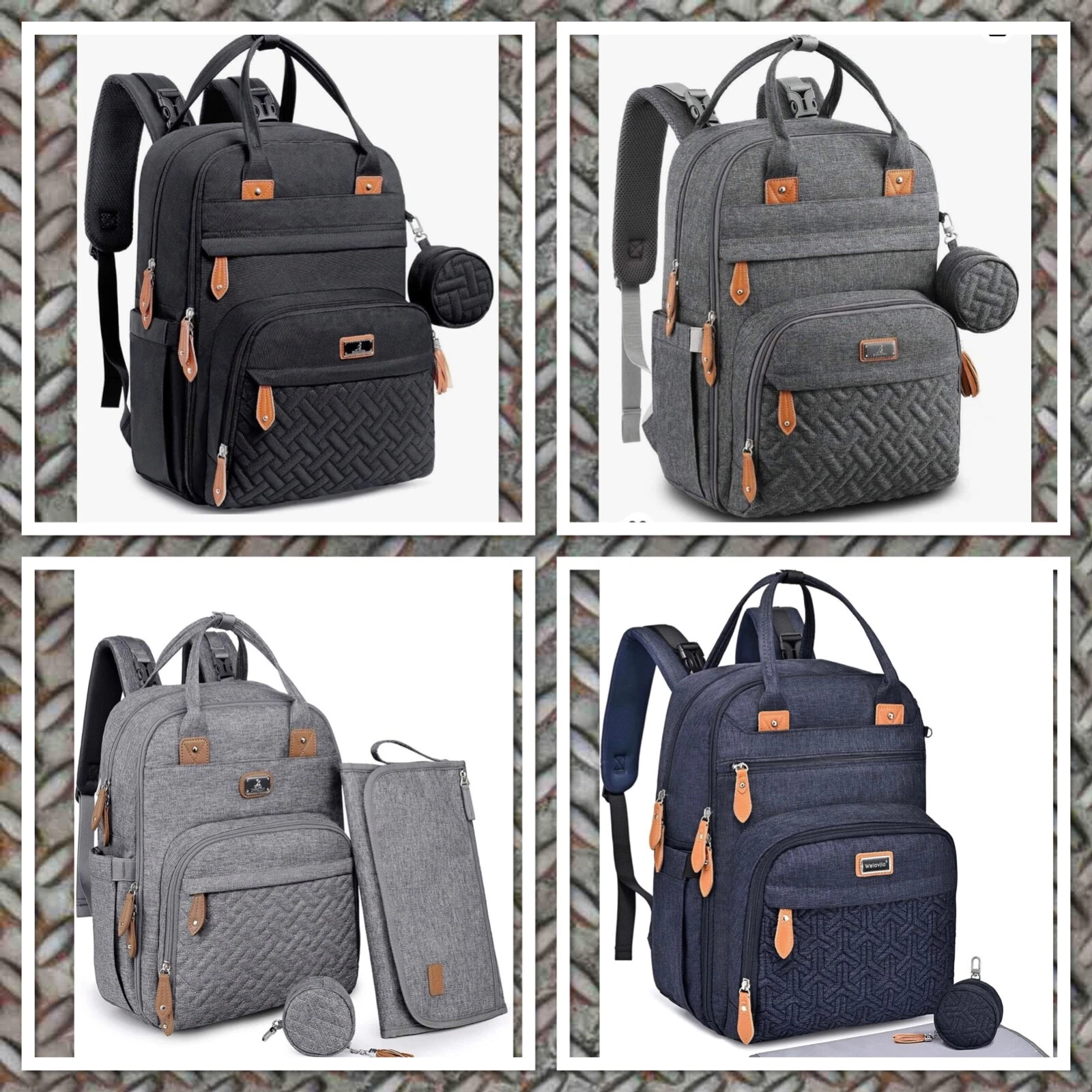 WELAVILA BABY CHANGING BACKPACK 41CM X30CM X21 CM NEW WITH TAGS