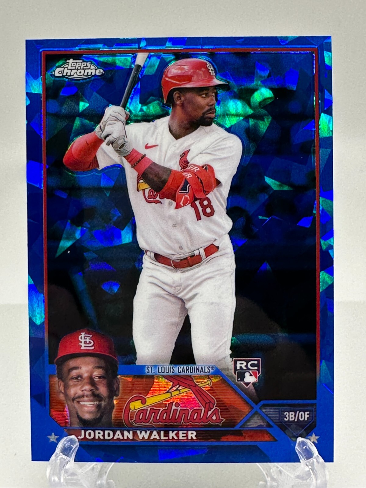 2023 Topps Chrome Sapphire Jordan Walker Rookie #344 St. Louis Cardinals