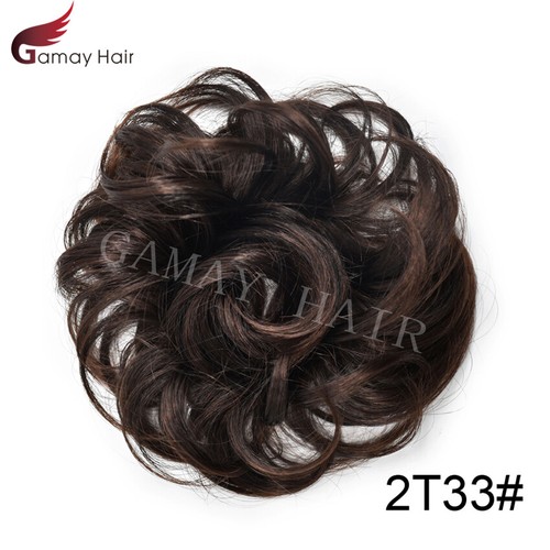 US Curly Messy Rose Bun Hair Piece Updo Scrunchie Ponytail Natural As Human Hair - Picture 16 of 45