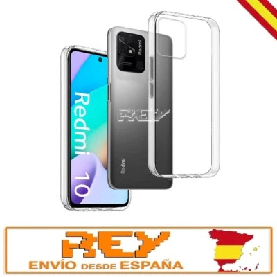 REY® Funda Silicona para XIAOMI REDMI 10C Transparente Gel TPU Protector s1491
