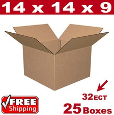 25- 14x14x9 Cardboard Boxes Mailing Packing Shipping 32ECT Box Corrugated Carton