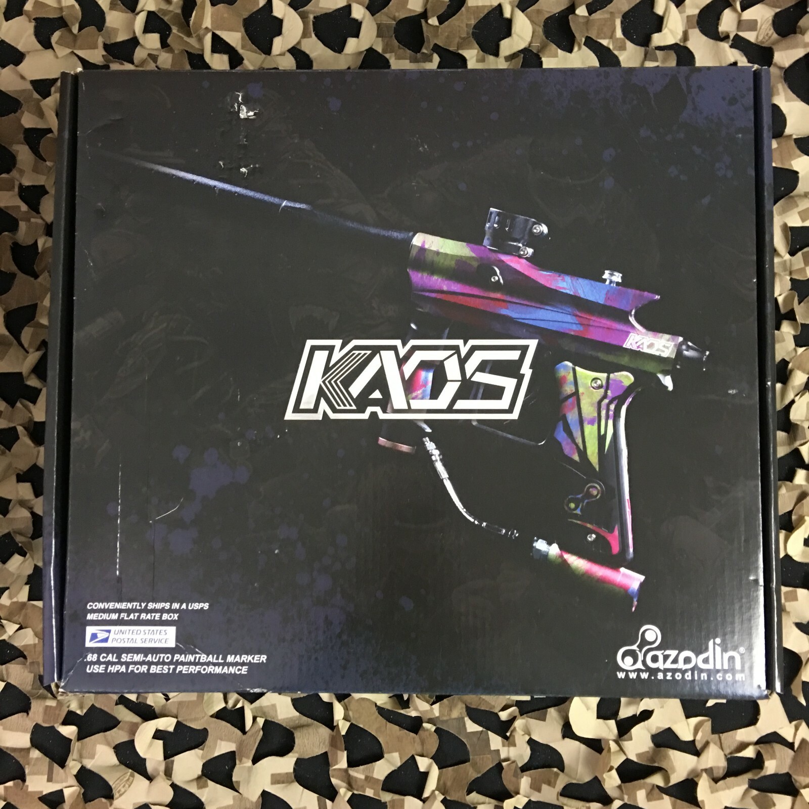New Azodin Kaos 3 Paintball Gun - Dust Green/Dust Black