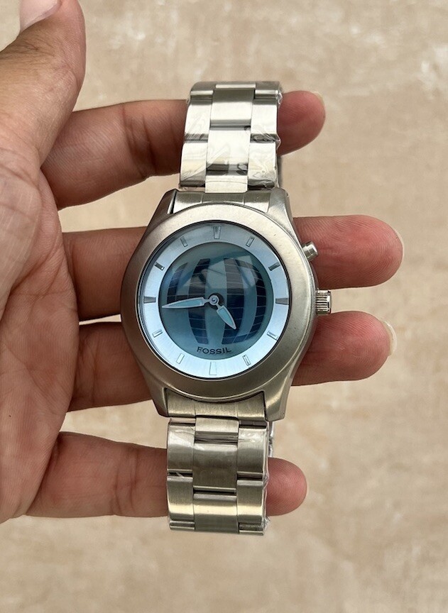 y2k 00s FOSSIL Big Tic JR-8063 Light Blue Animated Watch y2k 00s FOSSIL Big Tic JR-8063 Light Blue Animated Watch