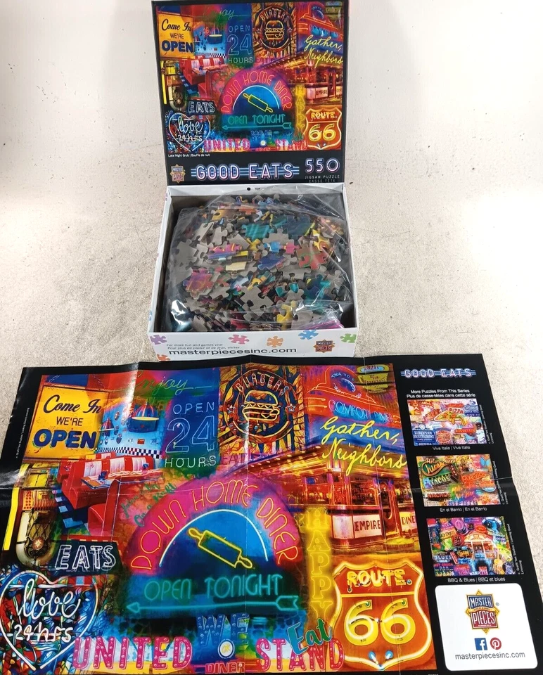 Rompecabezas y póster Late Night Grub 550 piezas Good Eats de Masterpieces Foto 4 de 4