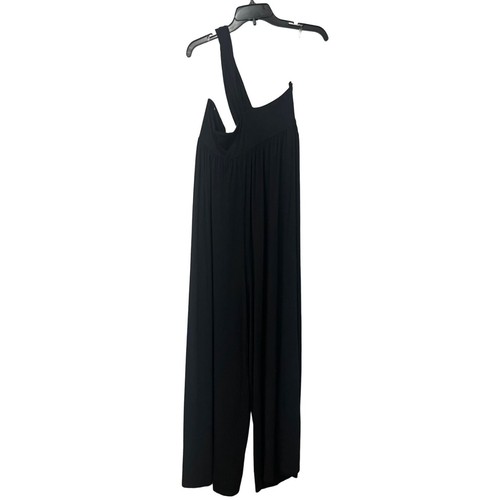 Lush Women’s One Shoulder Wide Cropped Jumpsuit, Black, XL - Picture 13 of 13