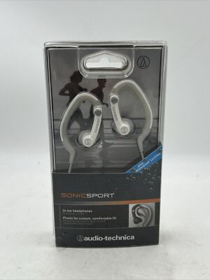 Brand New Audio Technica ATH-CKP200WH Sonic Sport Waterproof Headphones White