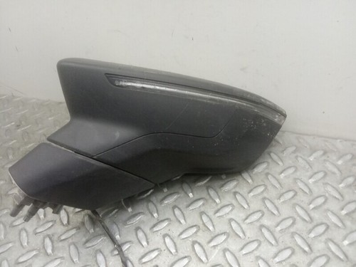 Rétroviseur Gauche Pour Seat Ibiza V (2008+) - Réglage Manuel à Câble, Verre Convexe, Noir