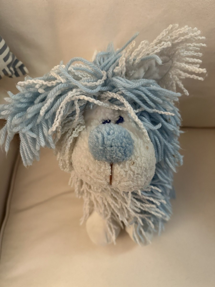 VINTAGE DISNEY! 1986 Fluppy Dogs Kenner Plush Blue White Yarn