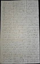 1840 Legal Slave Letter Judge John Tayloe Lomax, Signed William R. Tylson Devoe