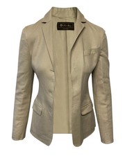 Loro Piana Single Breasted Blazer In Beige Cashmere Us4