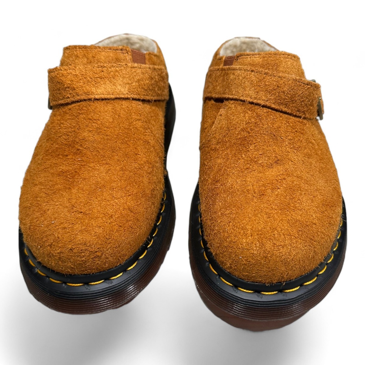 Dr. Martens Isham Brown Shearling Mule Sandals Men display picture 3