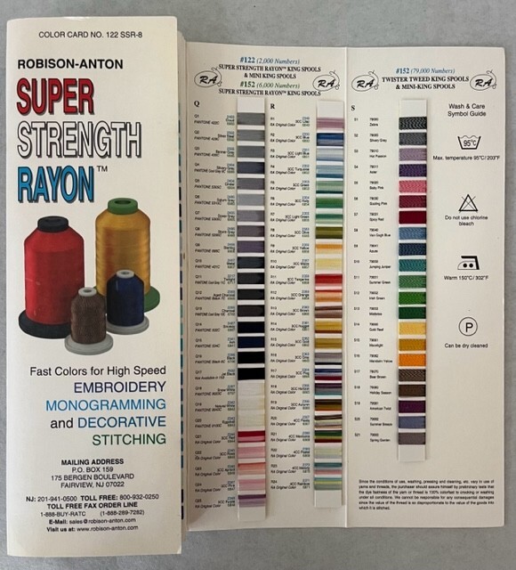 Robison Anton Conversion Chart Simthread 32 Madeira Colors Polyester