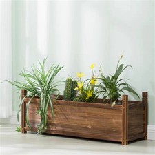 Kit de cama de jardín elevada de madera jardinera exterior caja de cultivo de verduras/flores/hierbas