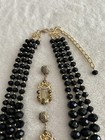 3 Strand Glass Beaded Necklace With Earrings  — photo 3