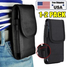 Men's Holster for iPhone Models Cell Phone Belt Holder Case with Clip Nylon Bags