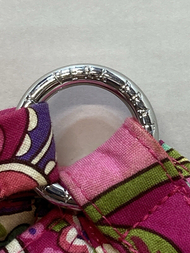 Bolso de Mano Vera Bradley Grande Rosa Remolinos Doble Correas Cierre Magnético - Imagen 5 de 12
