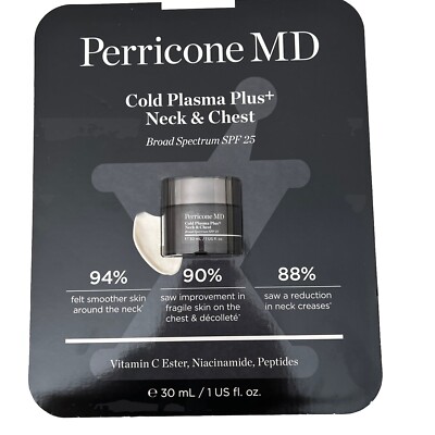 Perricone MD Cold Plasma Plus+ Neck & Chest Broad Spectrum SPF 25  1 Fl Oz