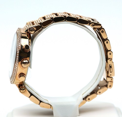 Michael Kors Women's Parker Pavé Rose Gold-Tone Watch MK6514, New - Picture 3 of 8